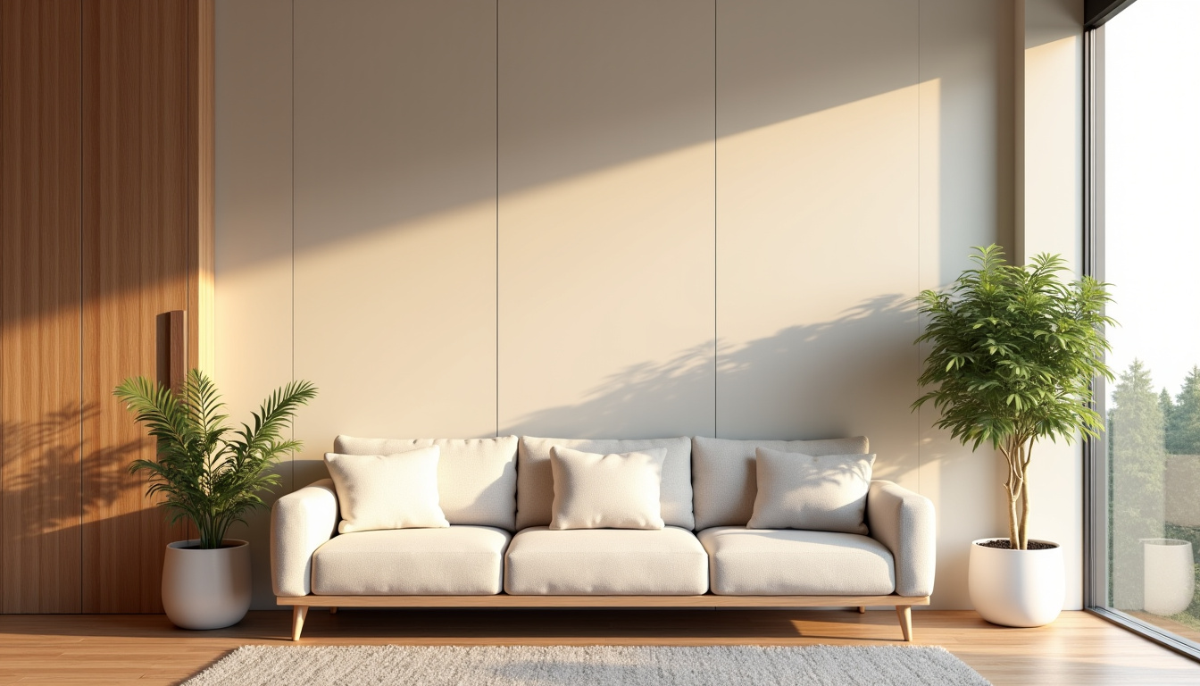 Panneau bois acoustique en situation dans une pièce moderne