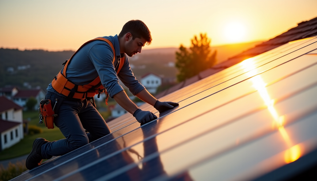 Technicien en train d