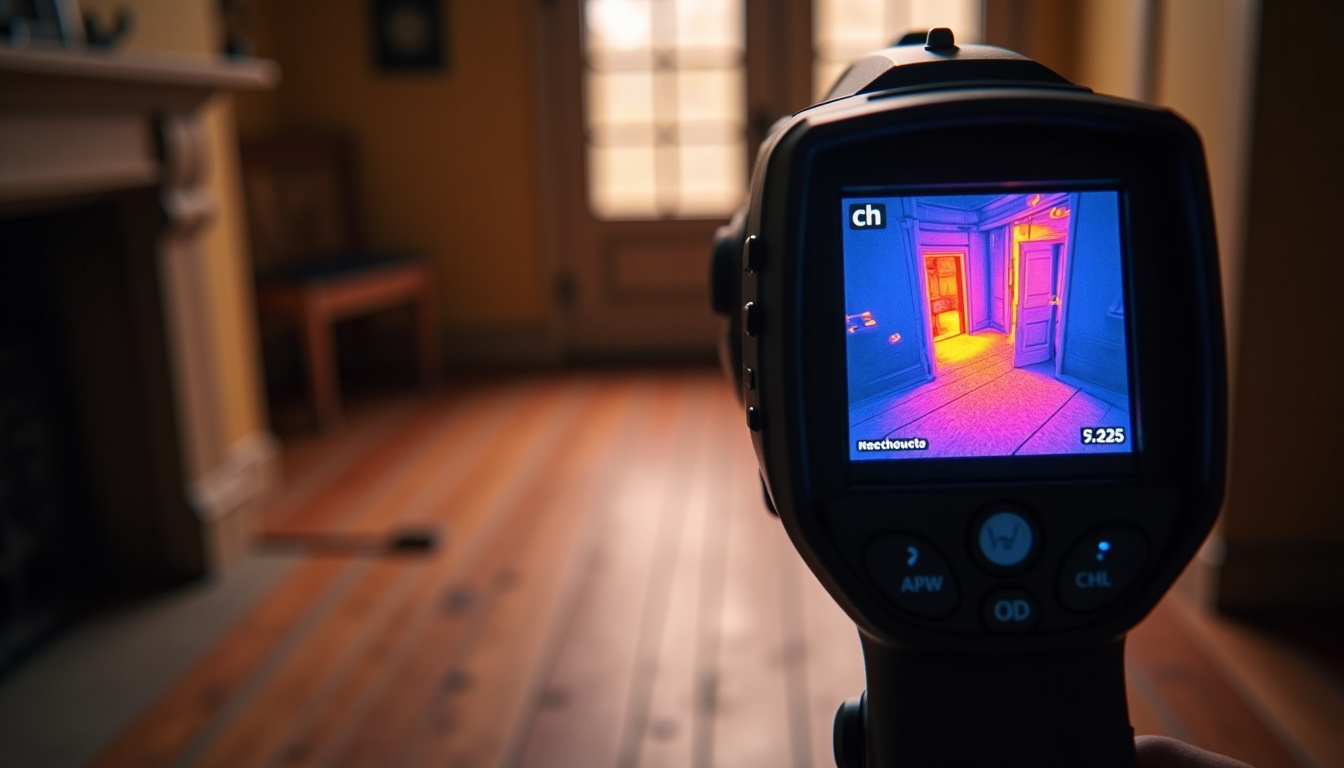 Contrôle thermique d’un plancher bas après isolation à l’aide d’une caméra infrarouge