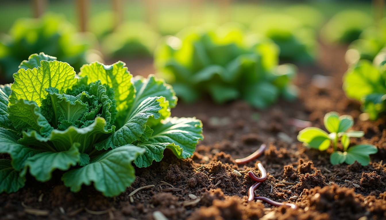 Jardin en permaculture avec couches superposées de matériaux organiques et légumes en croissance