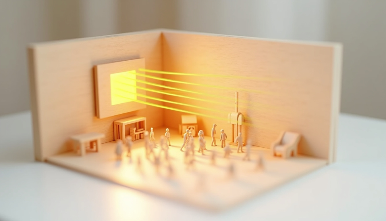 Schéma de fonctionnement d’un panneau chauffant infrarouge: rayonnement direct sur les surfaces et les personnes