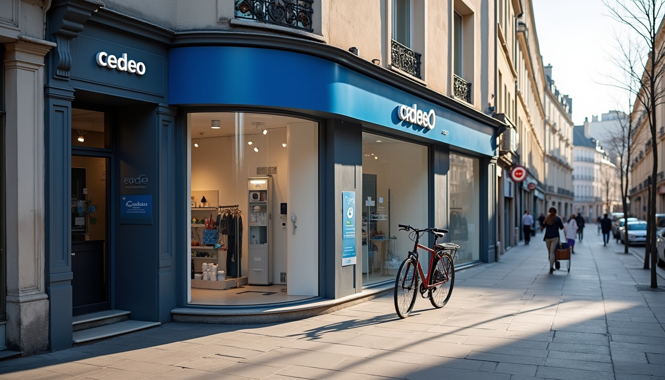 Vue extérieure du magasin Cedeo situé au 22 rue Mathurin Régnier dans le 15e arrondissement de Paris